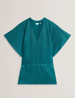 V-Neck Tie Detail Shirt