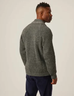 Waffle Shawl Cardigan