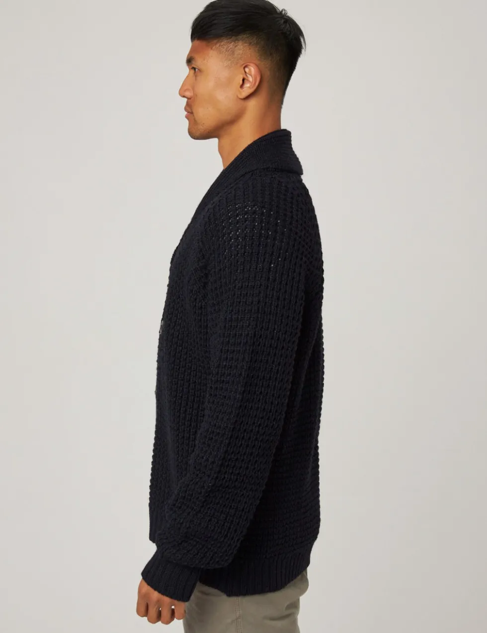 Waffle Shawl Cardigan