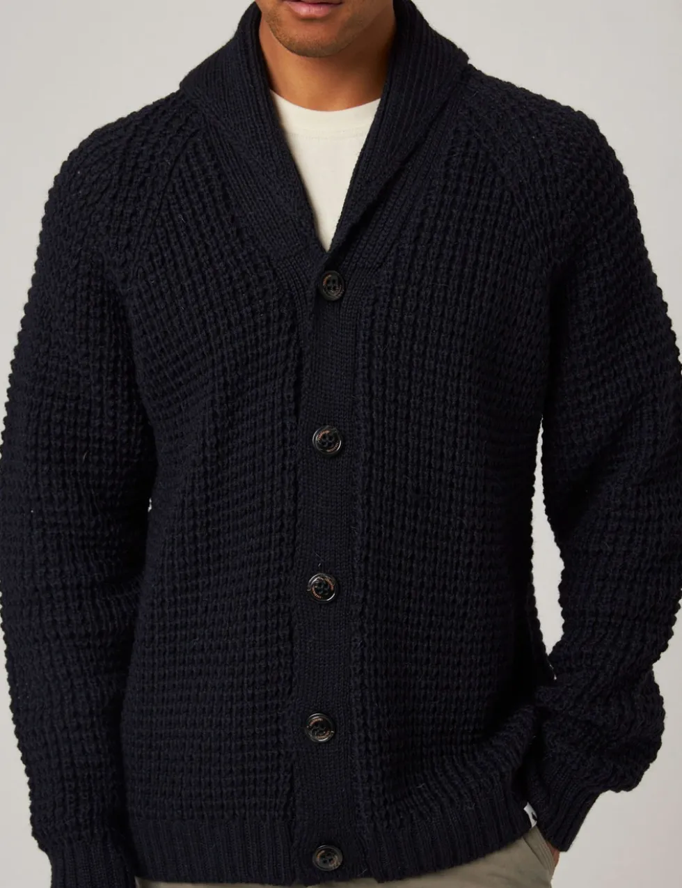 Waffle Shawl Cardigan