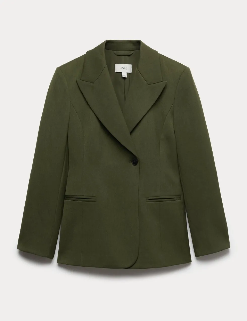 Waisted Asymmetric Longline Blazer