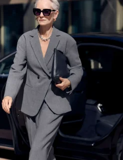 Waisted Double Breasted Longline Blazer