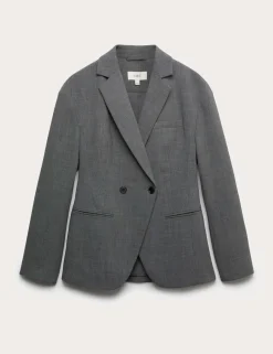 Waisted Double Breasted Longline Blazer