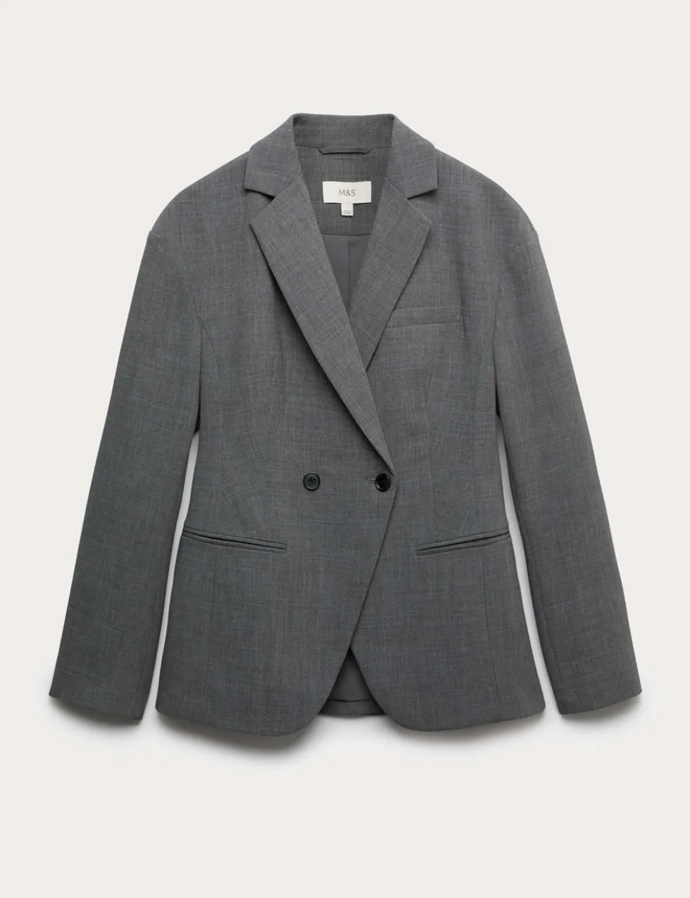Waisted Double Breasted Longline Blazer