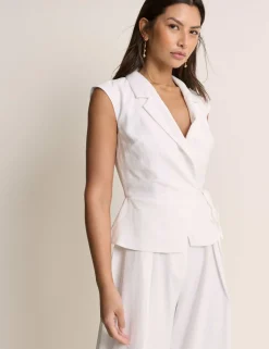Waisted Wide Leg Tailored Jumpsuit