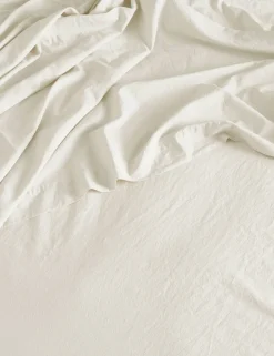 Washed Cotton 300 Thread Count Flat Sheet