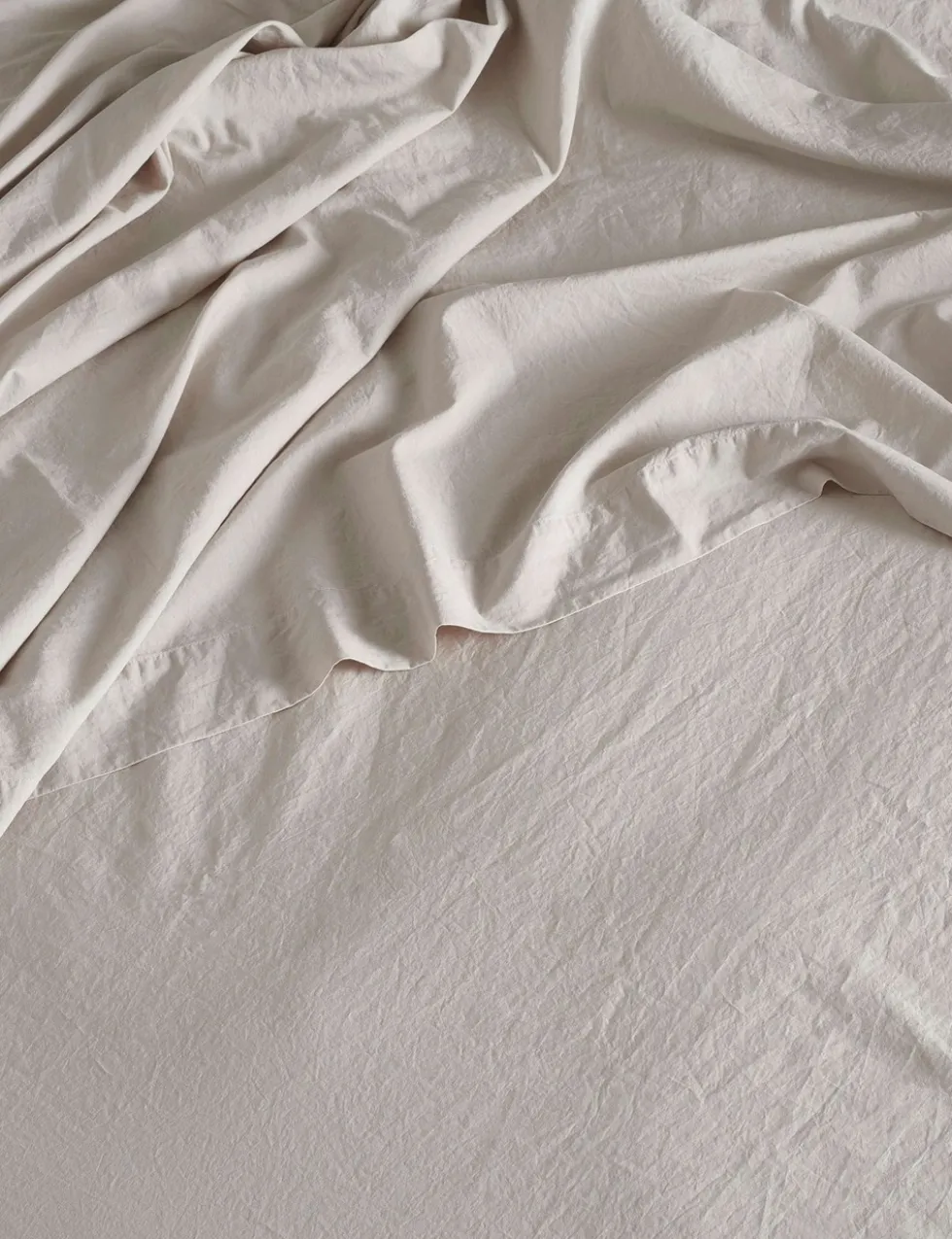 Washed Cotton 300 Thread Count Flat Sheet