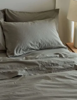 Washed Cotton Deep Fitted Sheet