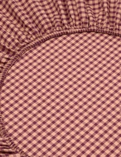 Washed Cotton Gingham Fitted Sheet