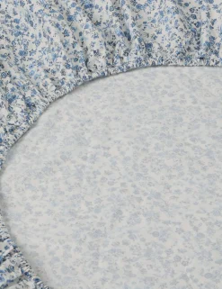 Washed Cotton Mini Meadow Fitted Sheet