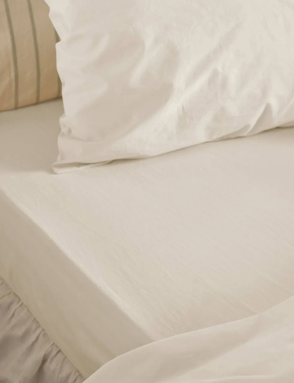 Washed Cotton Percale Fitted Sheet