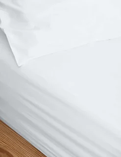 Washed Cotton Percale Fitted Sheet
