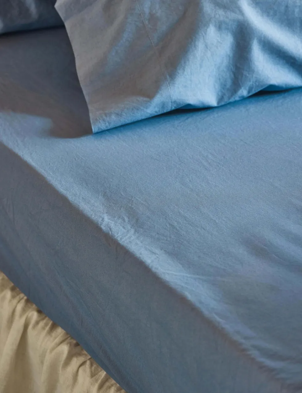 Washed Cotton Percale Fitted Sheet