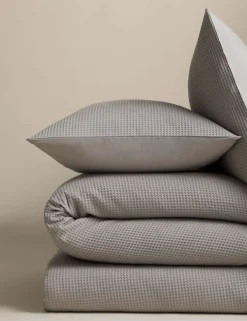Washed Cotton Waffle Bedding Set