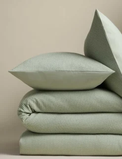 Washed Cotton Waffle Bedding Set