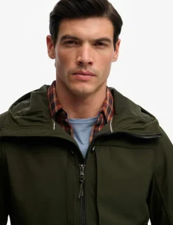 Water Resistant Hooded Softshell Jacket