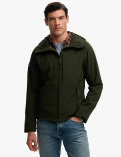 Water Resistant Hooded Softshell Jacket