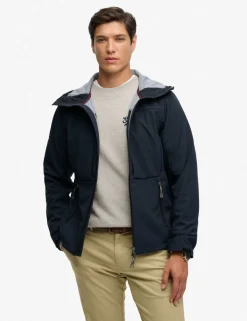 Water Resistant Hooded Softshell Jacket