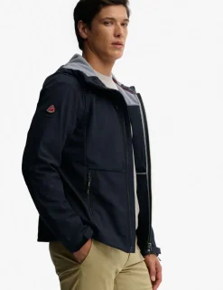 Water Resistant Hooded Softshell Jacket