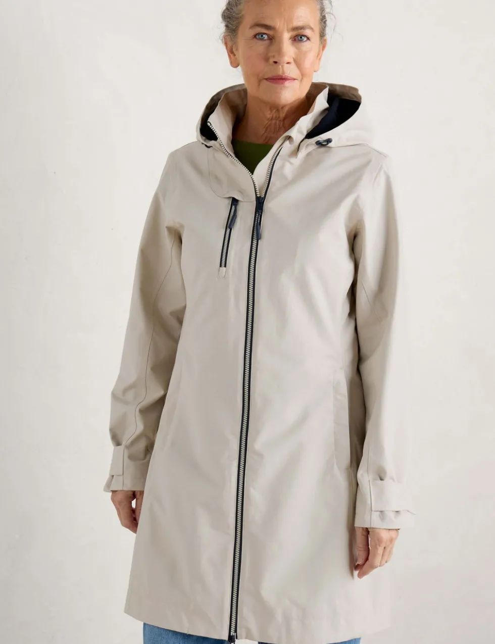 Waterproof Cotton Rich Longline Raincoat