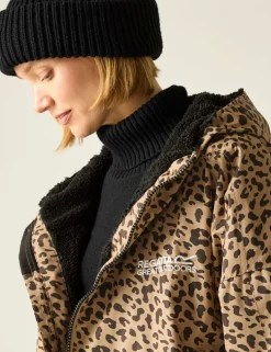 Waterproof Leopard Hooded Changing Robe