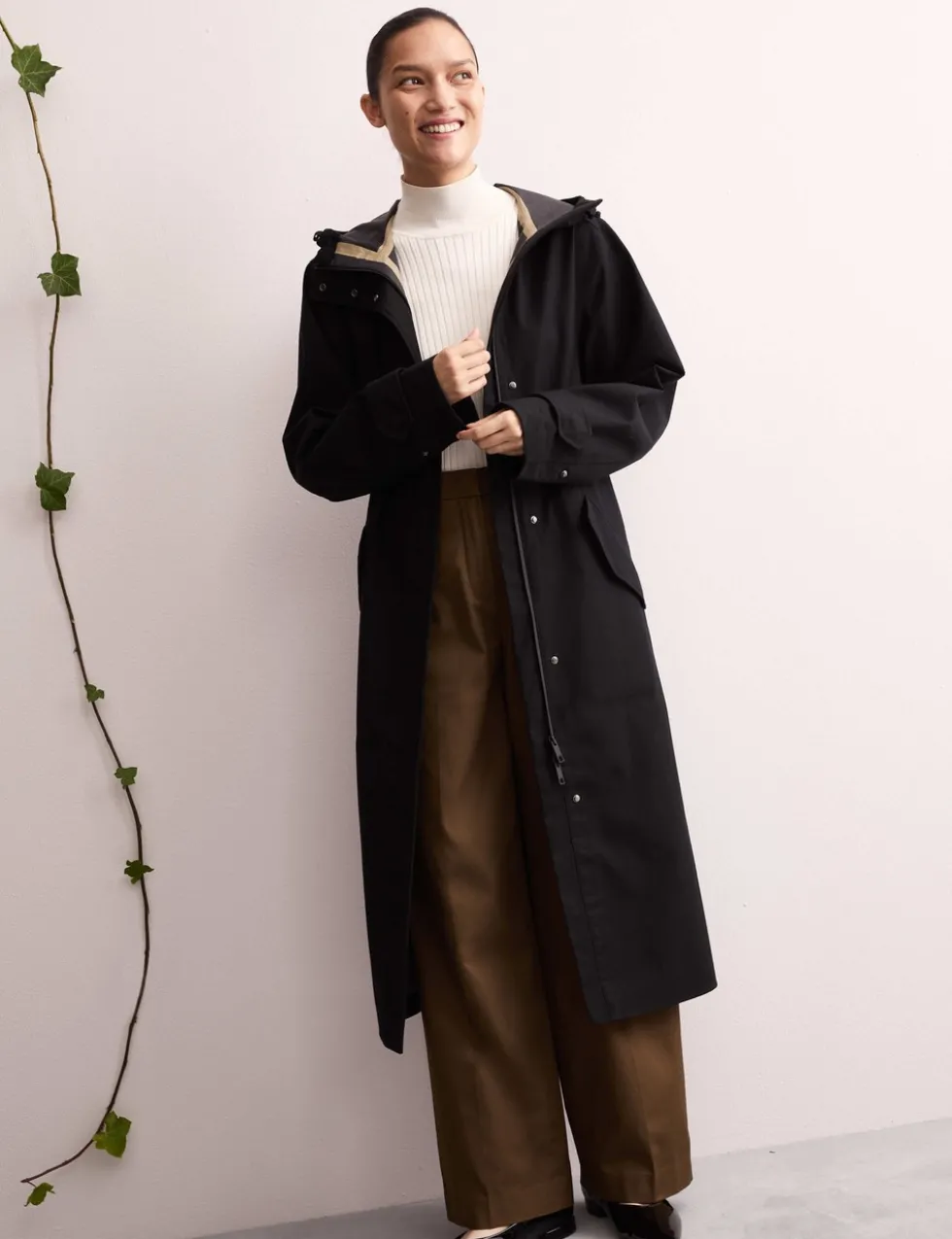 Waterproof Twill Hooded Raincoat