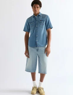 Western Short Sleeve Denim Shirt
