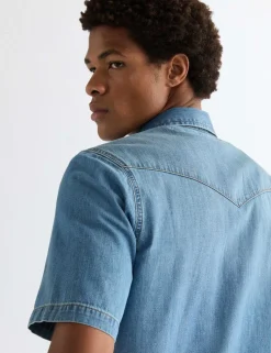 Western Short Sleeve Denim Shirt