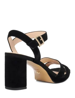 Wide Fit Ankle Strap Block Heel Sandals