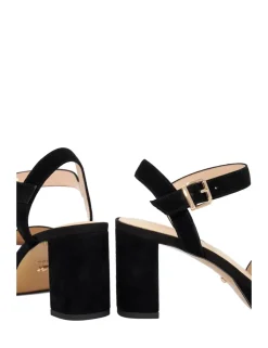 Wide Fit Ankle Strap Block Heel Sandals