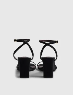 Wide Fit Ankle Strap Block Heel Sandals