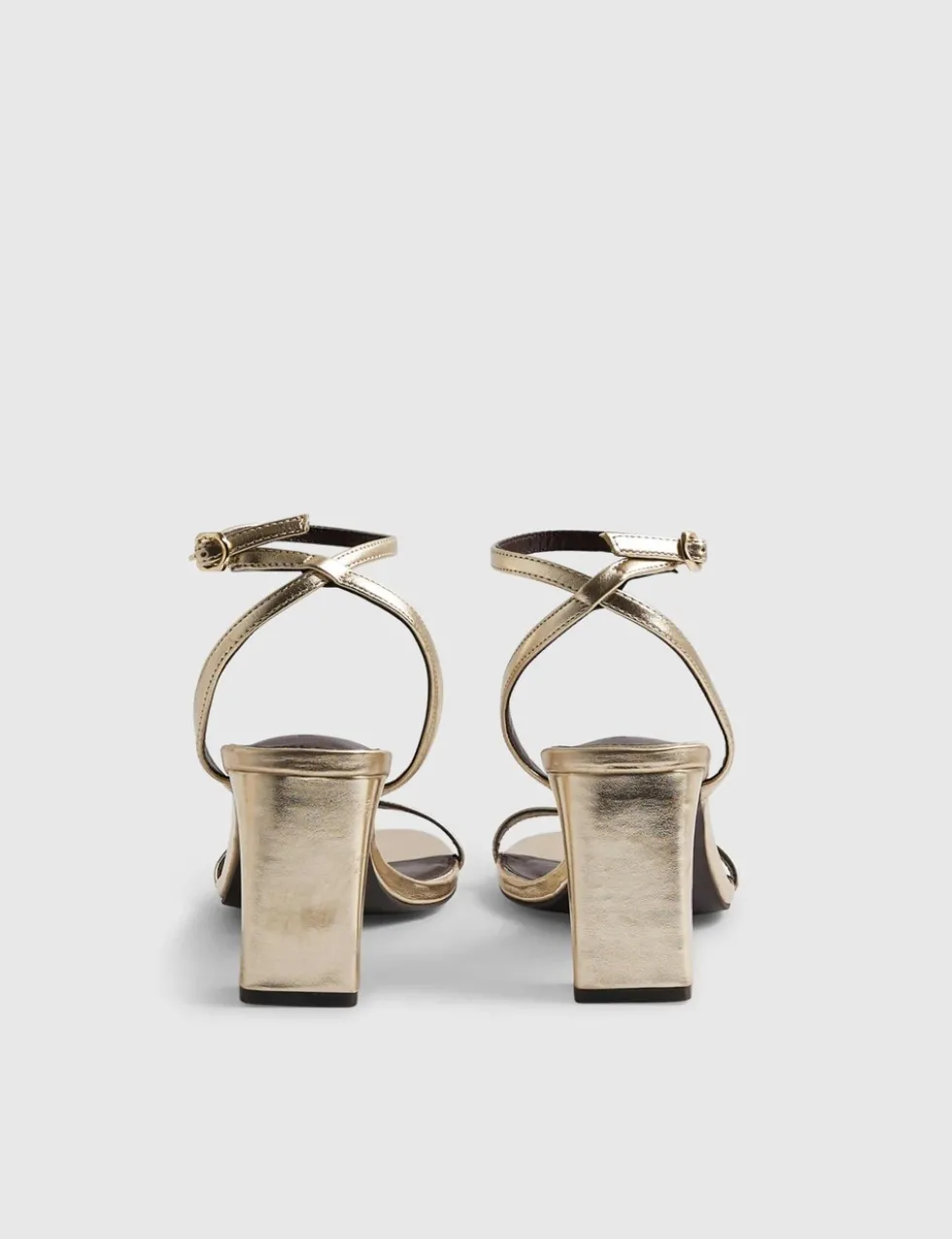 Wide Fit Ankle Strap Block Heel Sandals