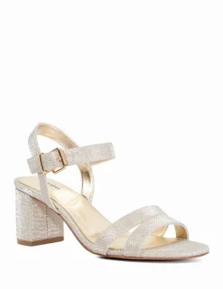 Wide Fit Ankle Strap Block Heel Sandals