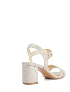 Wide Fit Ankle Strap Block Heel Sandals