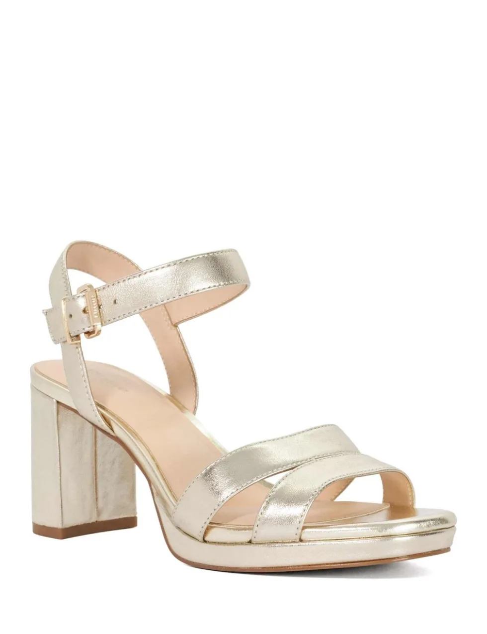 Wide Fit Ankle Strap Block Heel Sandals