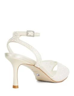 Wide Fit Bridal Mesh Stiletto Heel Sandals
