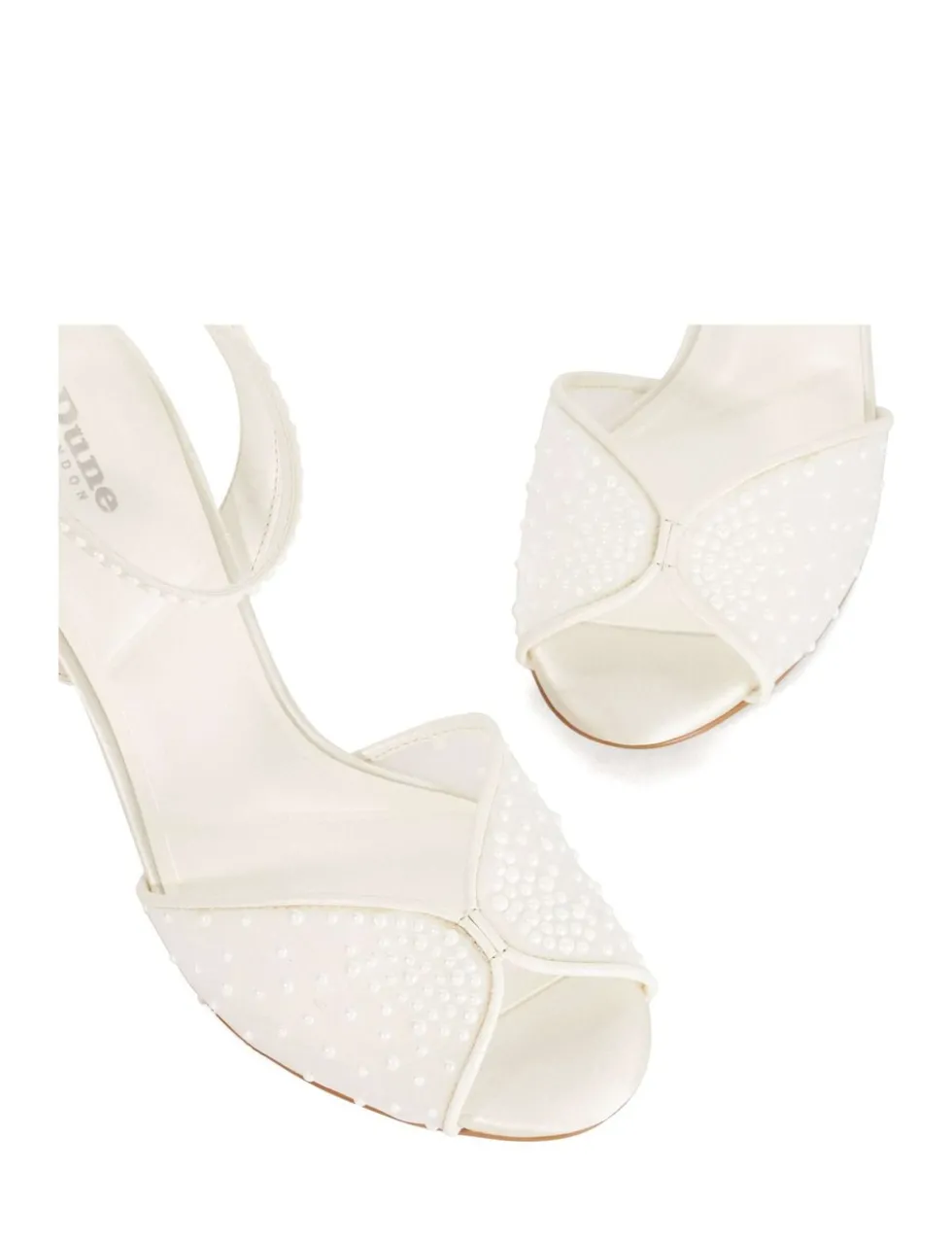 Wide Fit Bridal Mesh Stiletto Heel Sandals
