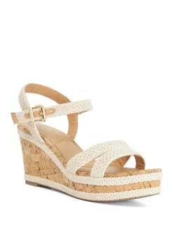 Wide Fit Buckle Wedge Sandals
