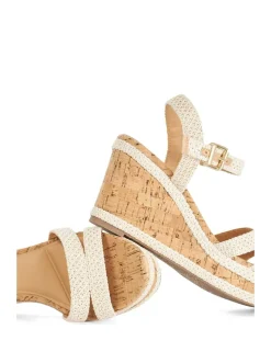 Wide Fit Buckle Wedge Sandals