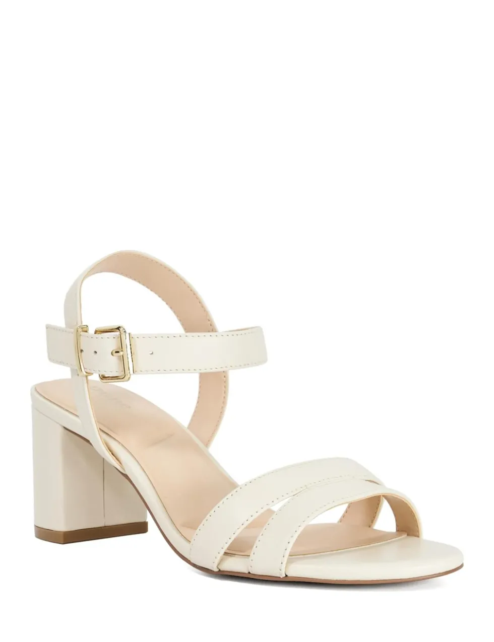 Wide Fit Leather Ankle Strap Sandals