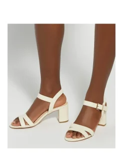 Wide Fit Leather Ankle Strap Sandals