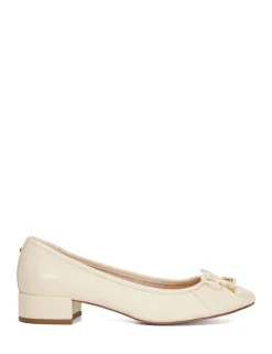 Wide Fit Leather Block Heel Pumps