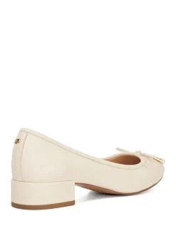 Wide Fit Leather Block Heel Pumps
