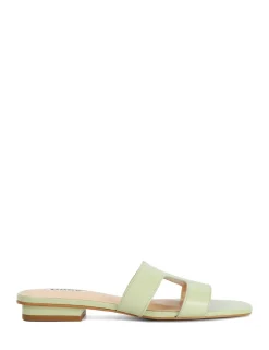 Wide Fit Leather Block Heel Sandals