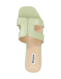 Wide Fit Leather Block Heel Sandals