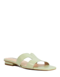 Wide Fit Leather Block Heel Sandals