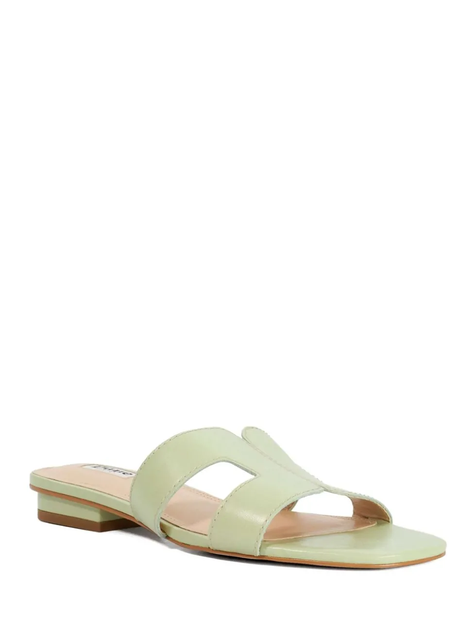Wide Fit Leather Block Heel Sandals
