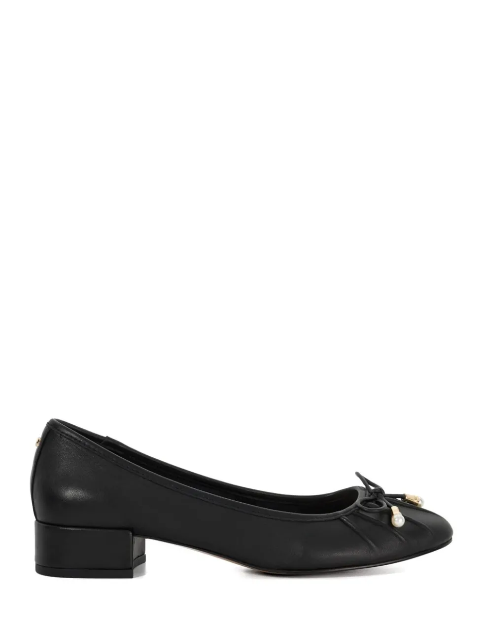 Wide Fit Leather Block Heel Pumps
