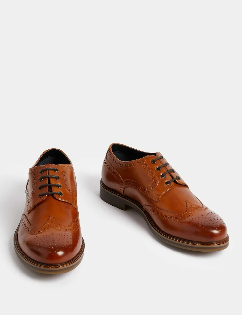 Wide Fit Leather Brogues
