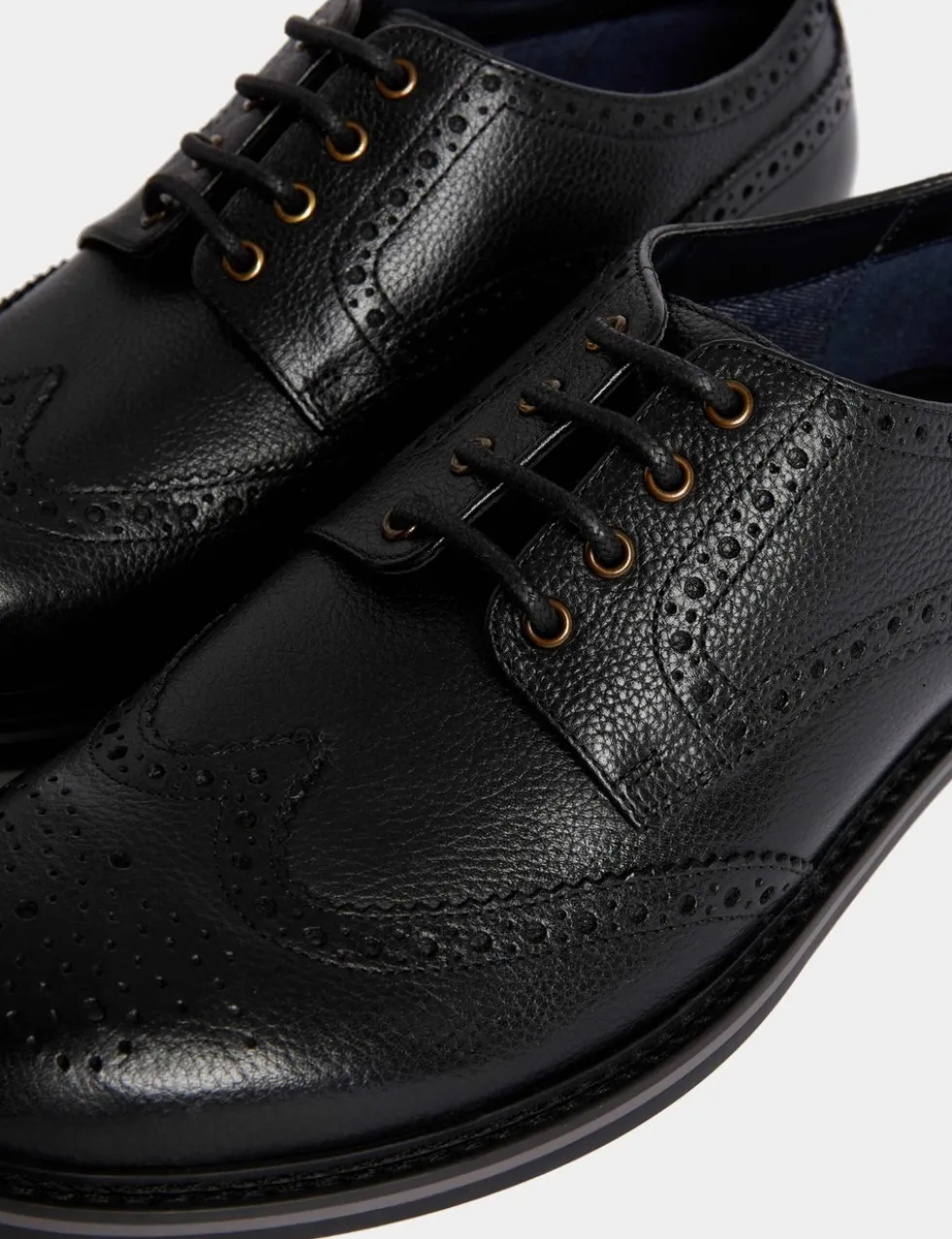 Wide Fit Leather Brogues